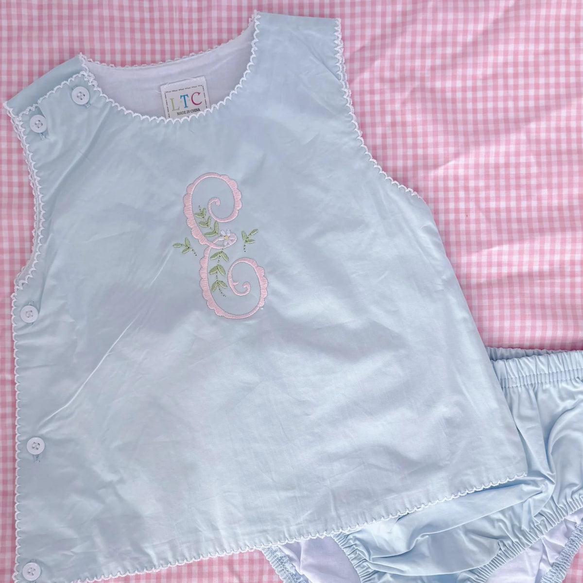 Picot Trim Diaper Set