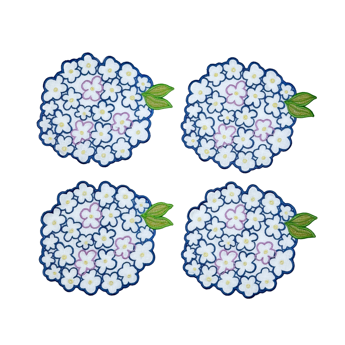 Hydrangea Cocktail Napkins, Set of 4