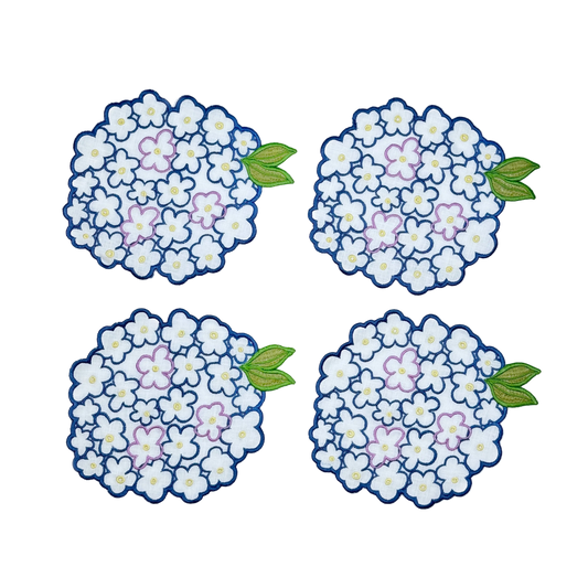Hydrangea Cocktail Napkins, Set of 4