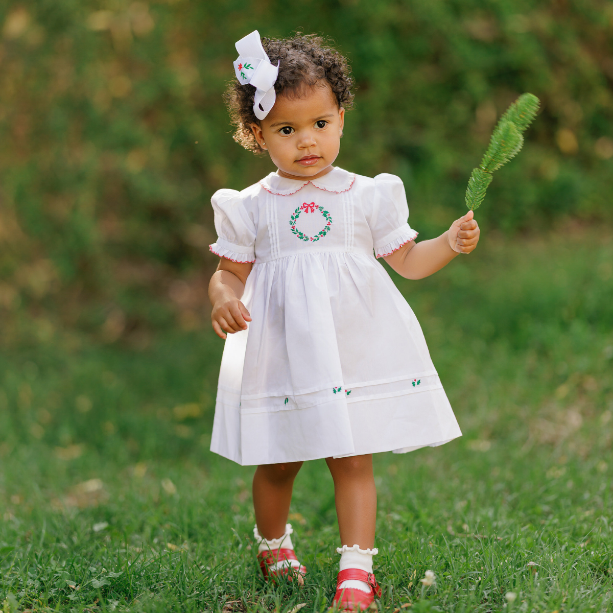 Feltman Brothers Floral Wreath Holiday Dress