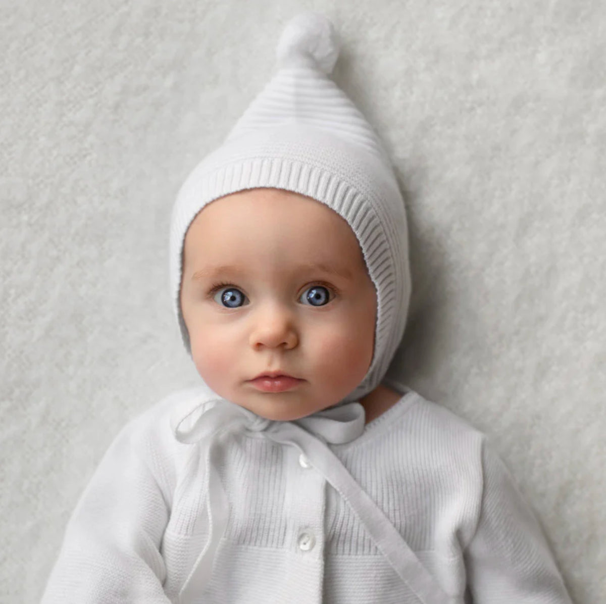 Feltman Brothers Pompom Ribbed Knit Bonnet