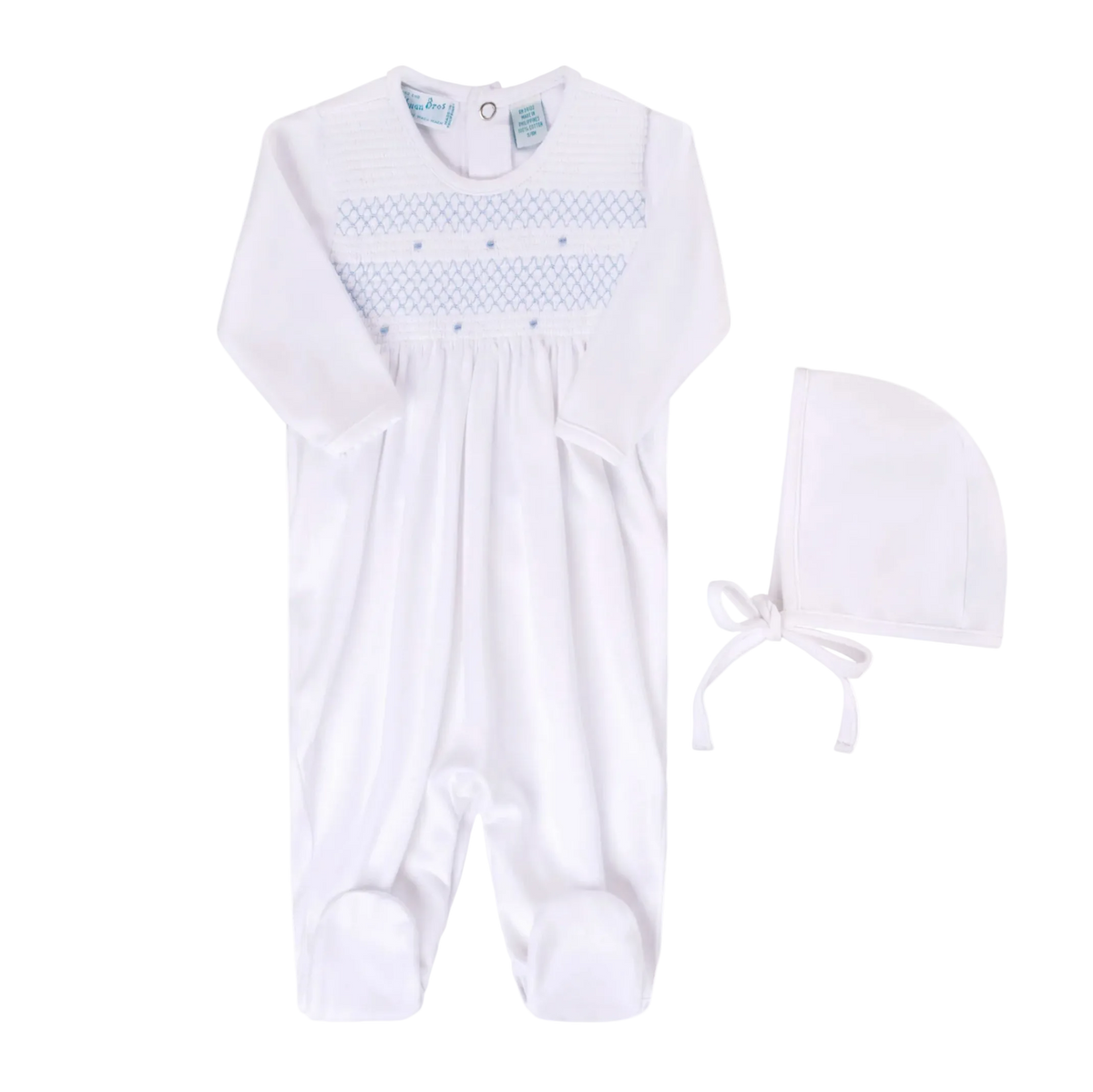 Feltman Brothers Smocked Bullion Romper with Hat