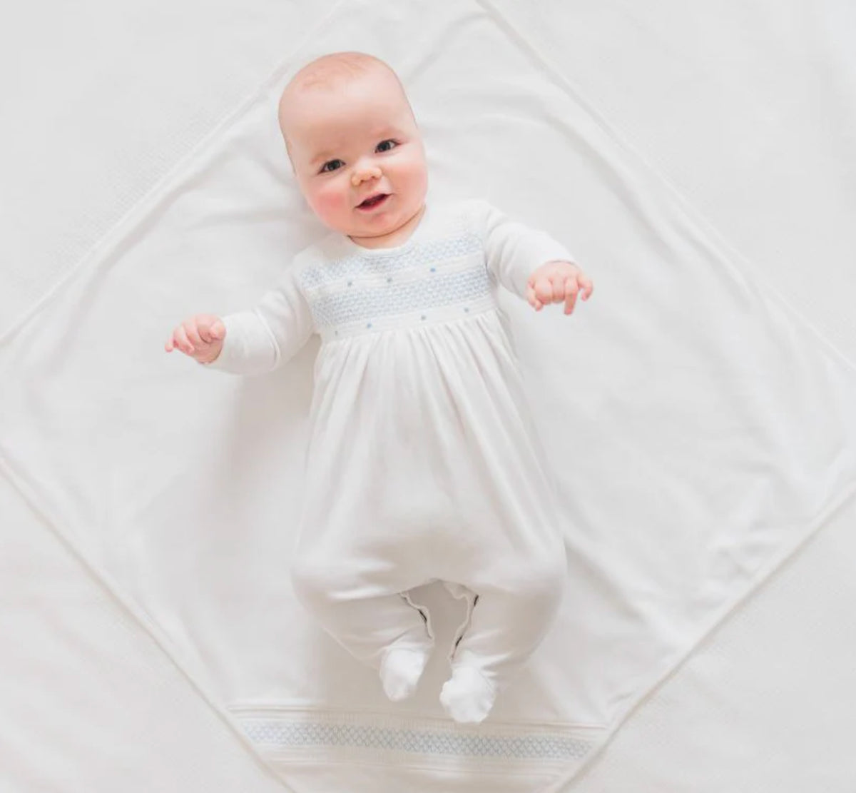 Feltman Brothers Smocked Bullion Romper with Hat