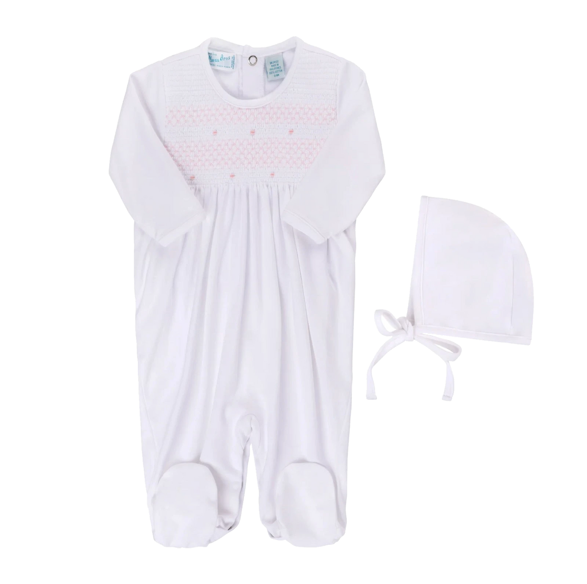 Feltman Brothers Smocked Bullion Romper with Hat