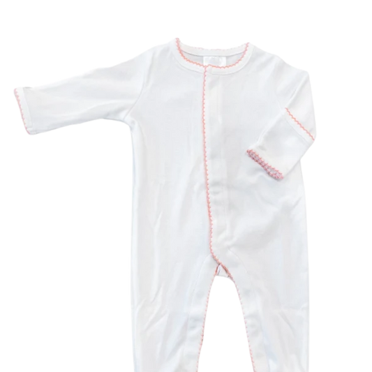Baby Footie with Picot Trim