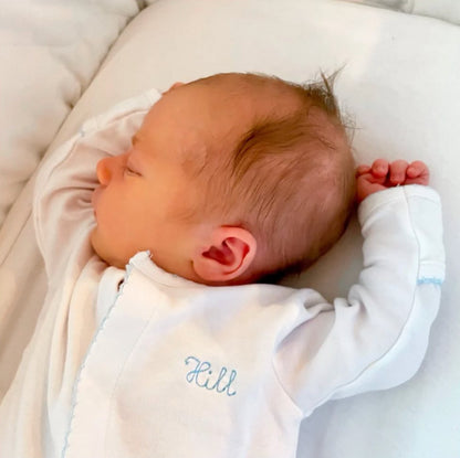 Baby Footie with Picot Trim