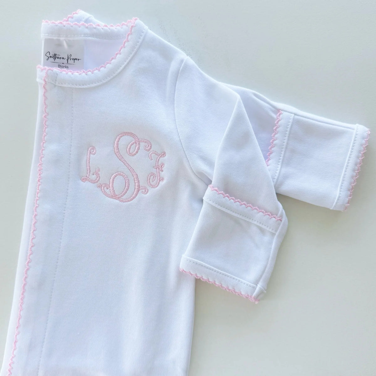Baby Footie with Picot Trim