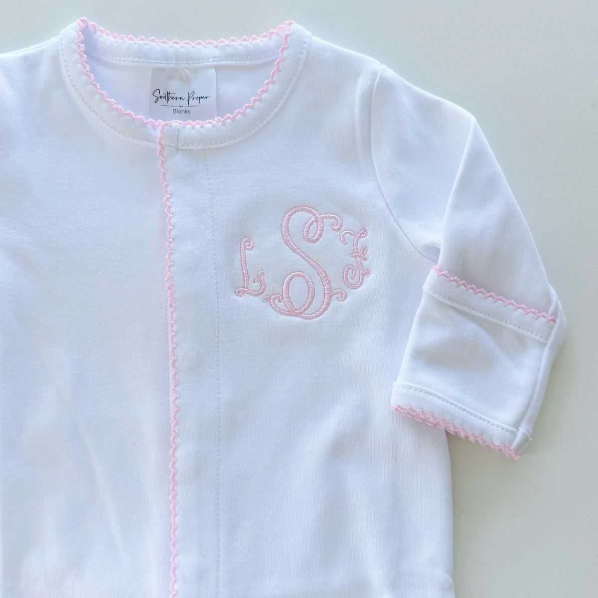 Baby Footie with Picot Trim