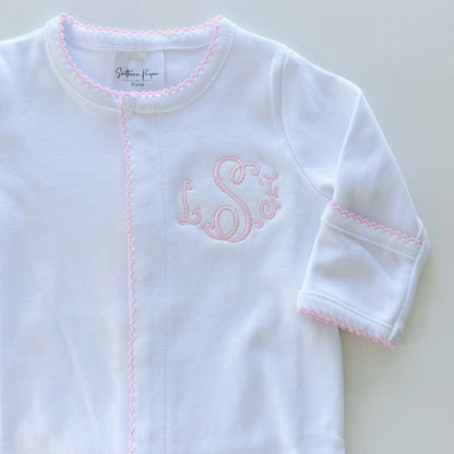 Baby Footie with Picot Trim