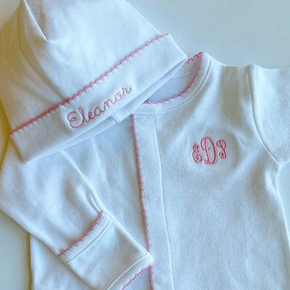 Baby Footie with Picot Trim
