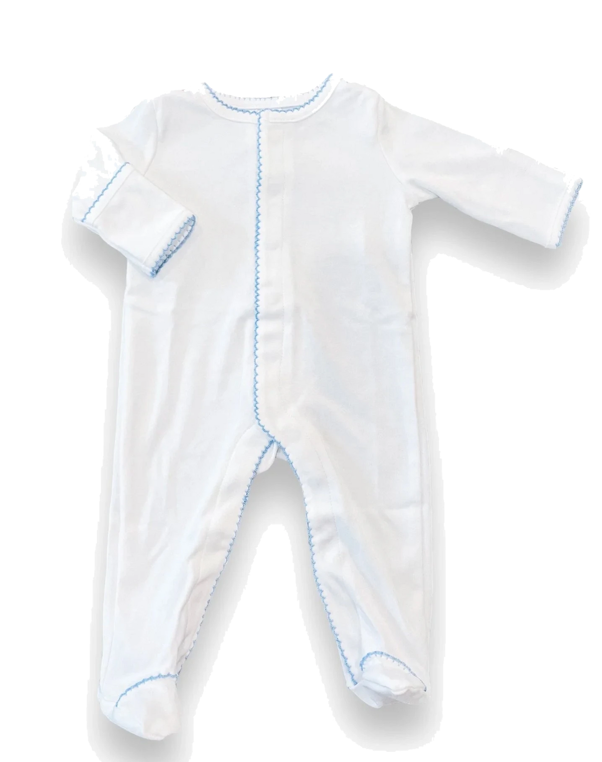White with Blue Trim