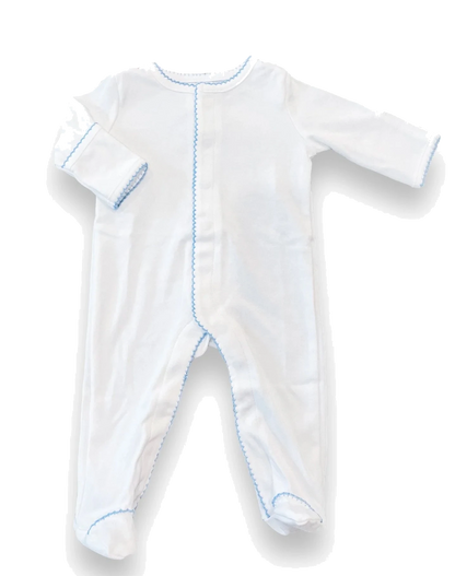 White with Blue Trim
