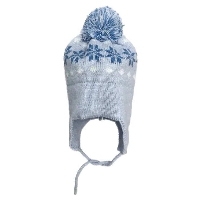 Blue Snowflakes Ear Flap Hat
