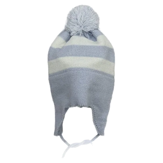 Blue Stripe Ear Flap Hat