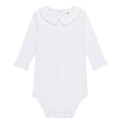 Boy's Long Sleeve Peter Pan Collar Infant Bodysuit