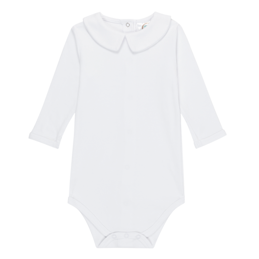 Boy's Long Sleeve Peter Pan Collar Infant Bodysuit