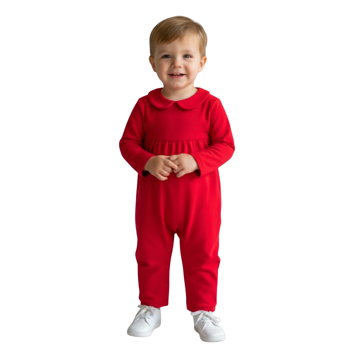 Boy's Long Sleeved Peter Pan Romper