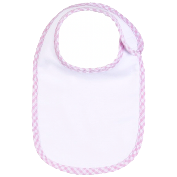 Cotton Bib with Gingham Trim