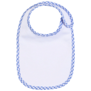 Cotton Bib with Gingham Trim