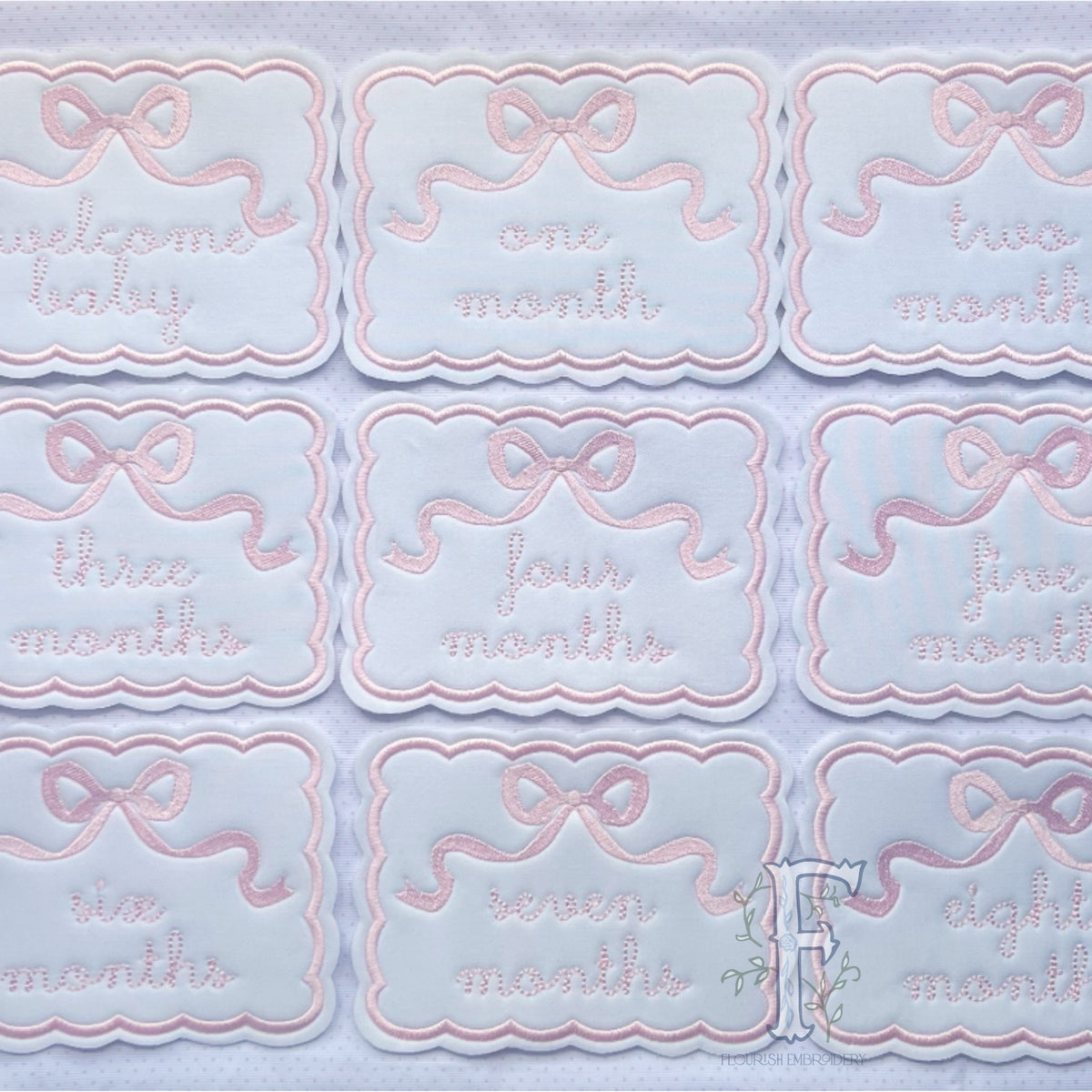 Embroidered Milestone Cards