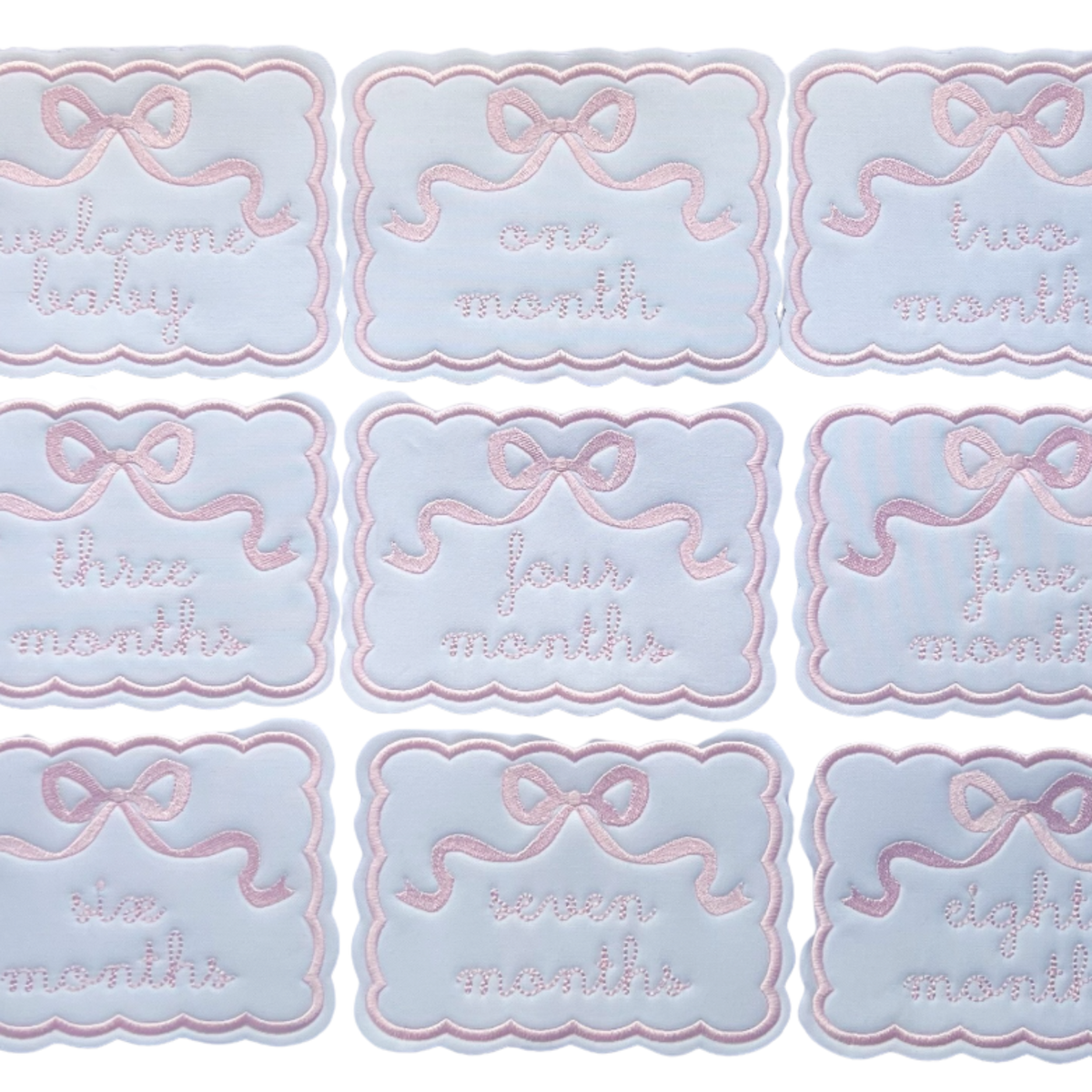 Embroidered Milestone Cards