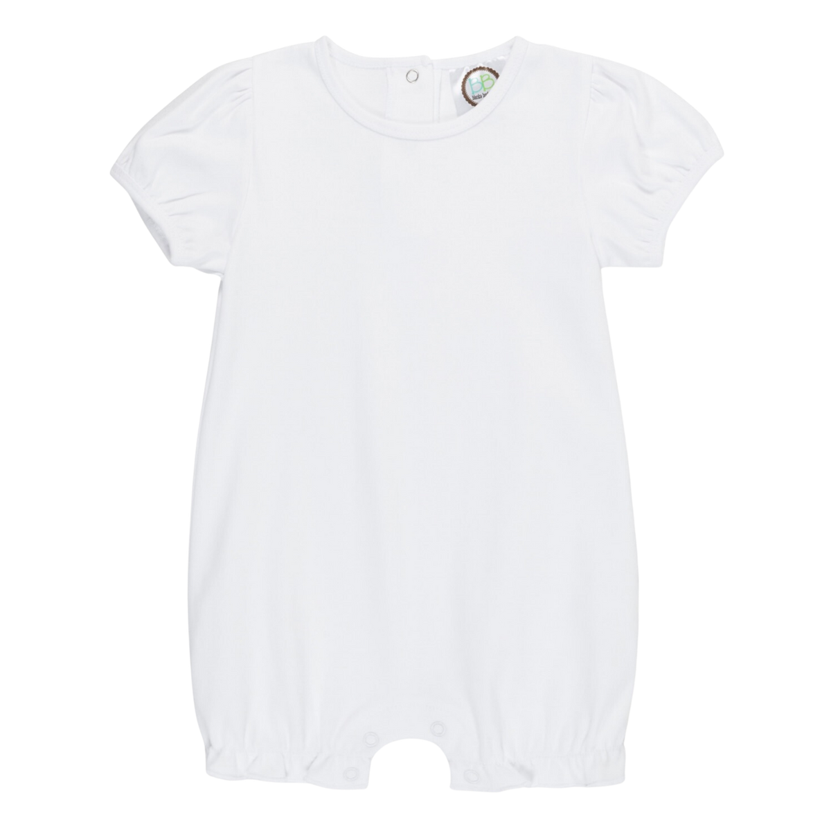 Girl's Puff Sleeved Ruffle Leg Romper