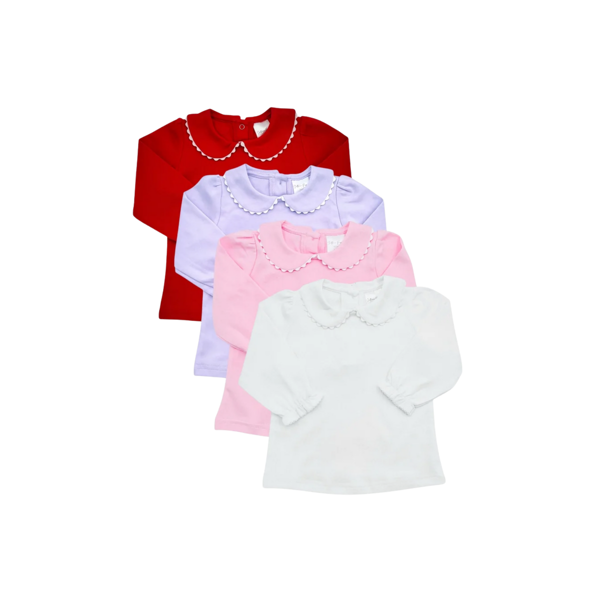 Girls Scalloped Collared Shirt