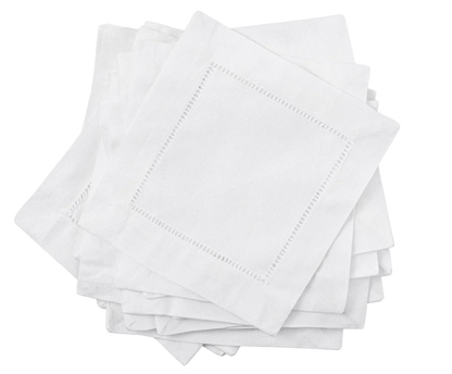Hemstitch Cocktail Napkin - Set of 4