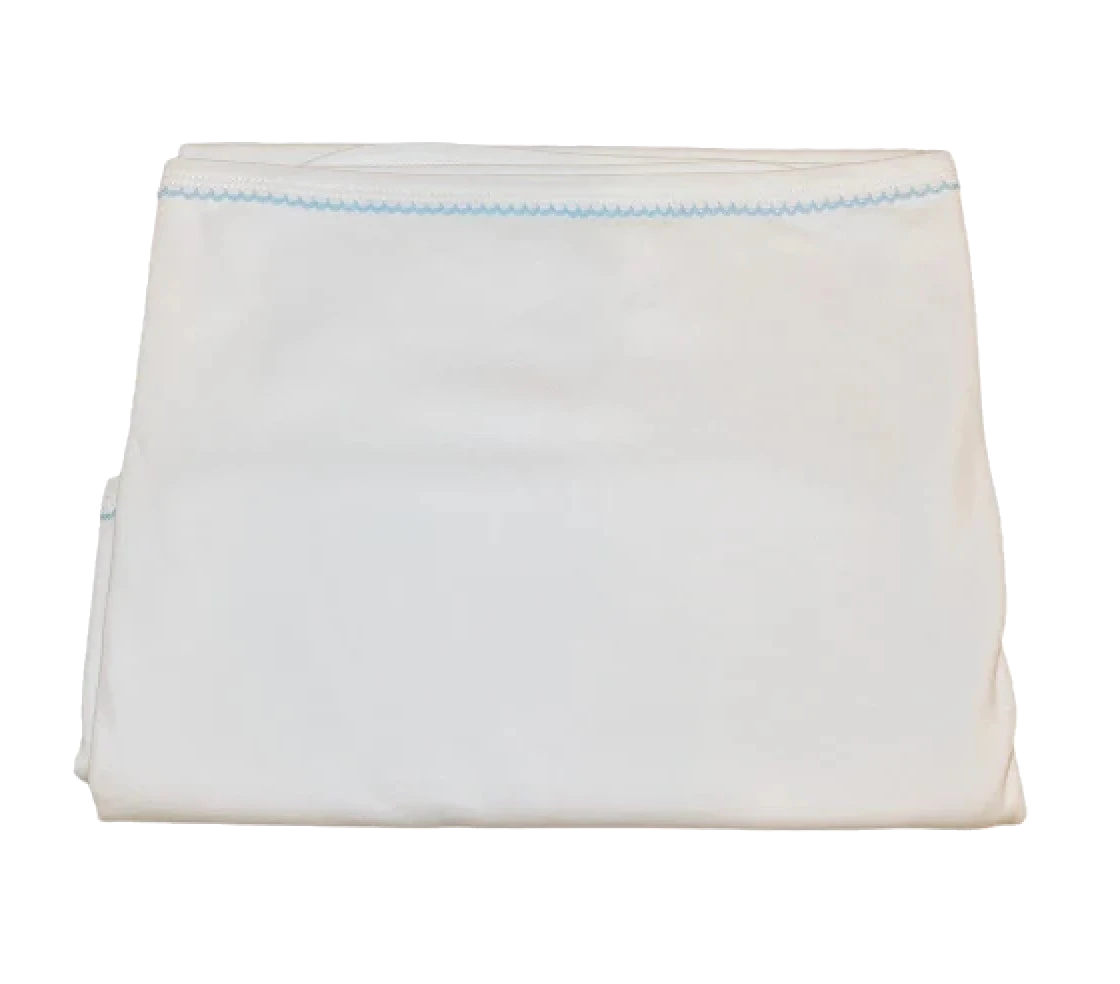 White with Blue Trim