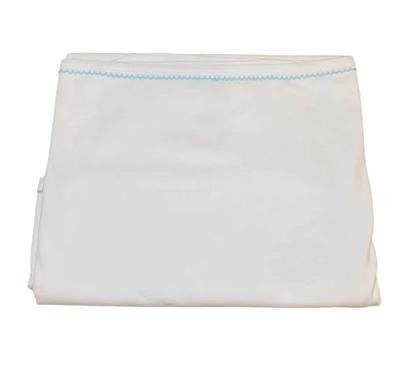 White with Blue Trim