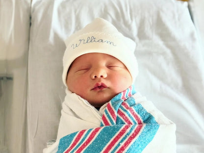 Picot Trim Newborn Hat
