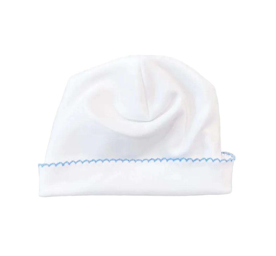 White with Blue Trim