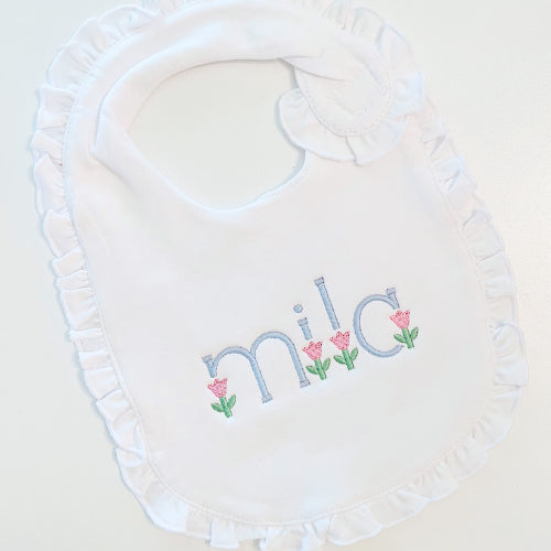 Ruffle Bib and Burp Cloth Bundle