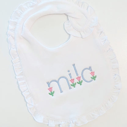 Ruffle Bib and Burp Cloth Bundle