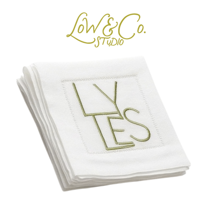 Flourish x Low & Co. Custom House Napkins - Set of 6