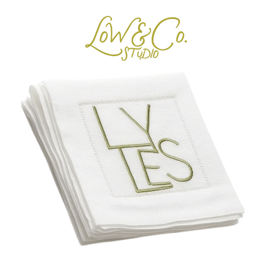 Flourish x Low & Co. Custom House Napkins - Set of 6