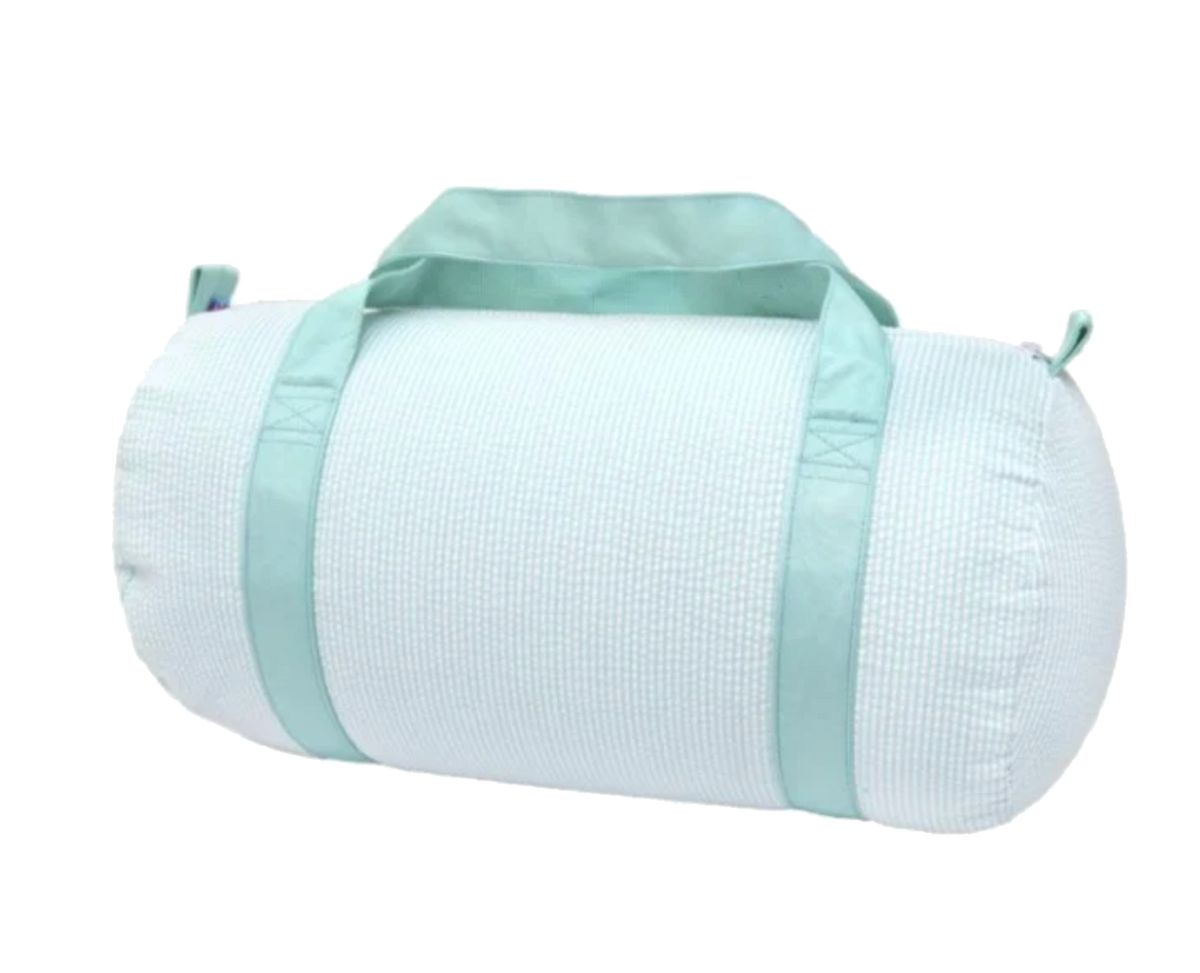 Mint Seersucker Duffel