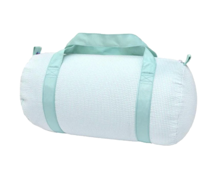 Mint Seersucker Duffel