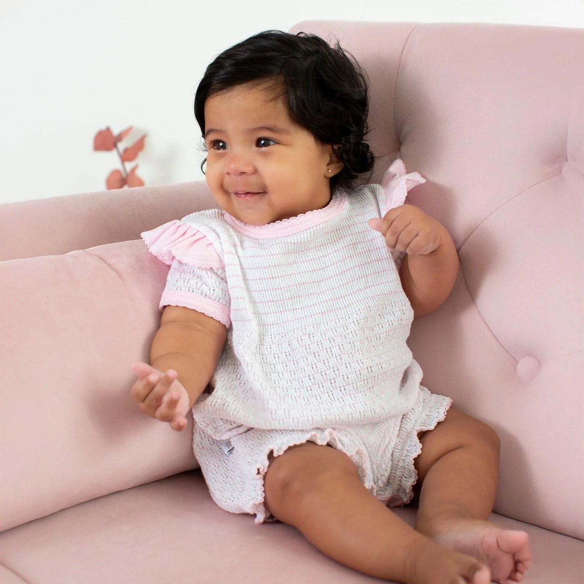 PatyKnit™ Bubble with Shoulder Ruffle Trim