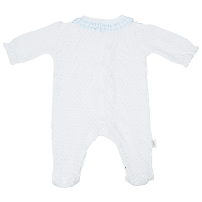 PatyKnit™ Footie with Gingham Ruffle