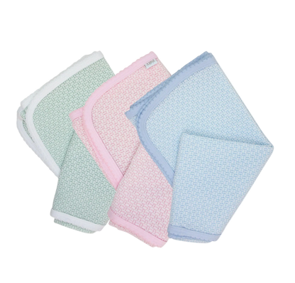 PatyKnit™ Solid Color Blanket with Pima Trim