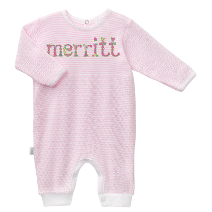 PatyKnit™ Solid Color Long Sleeve Romper