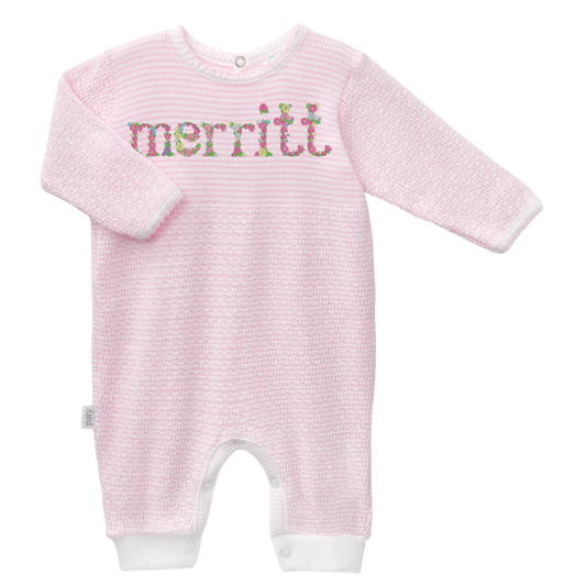 PatyKnit™ Solid Color Long Sleeve Romper