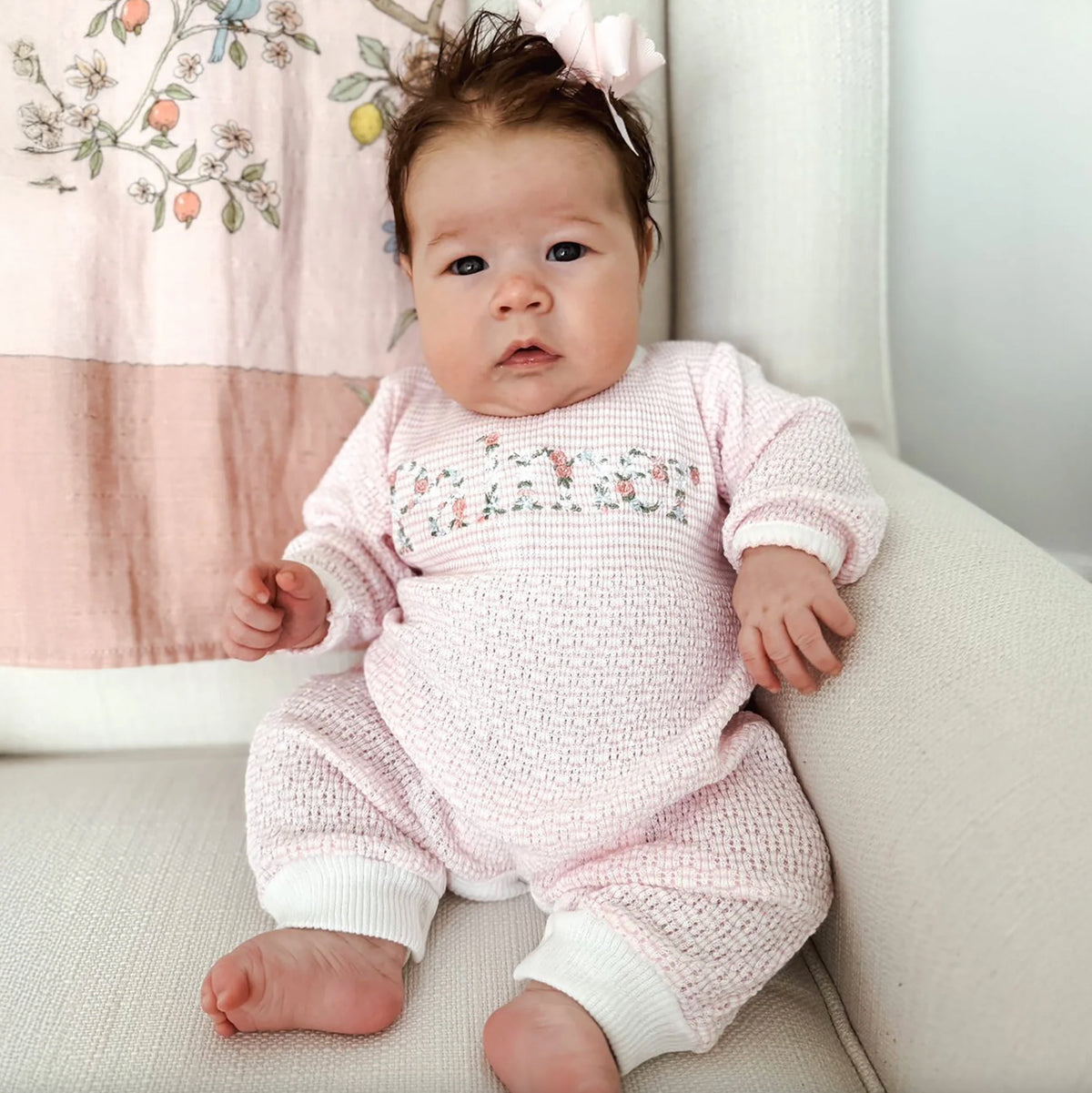 PatyKnit™ Solid Color Long Sleeve Romper