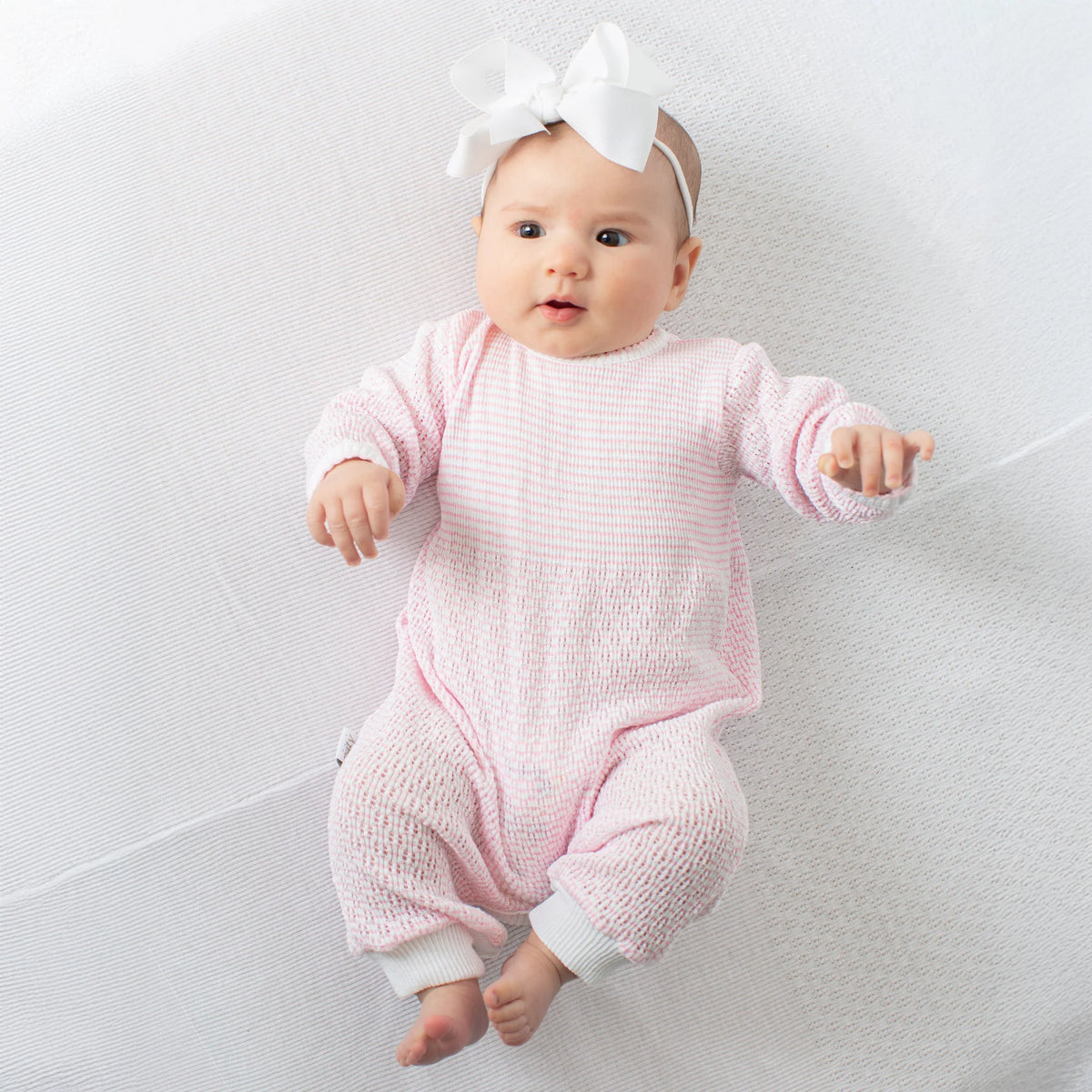PatyKnit™ Solid Color Long Sleeve Romper