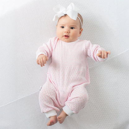 PatyKnit™ Solid Color Long Sleeve Romper