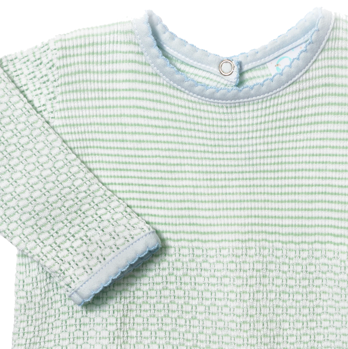 PatyKnit™ Solid Color Romper with Pima Trim