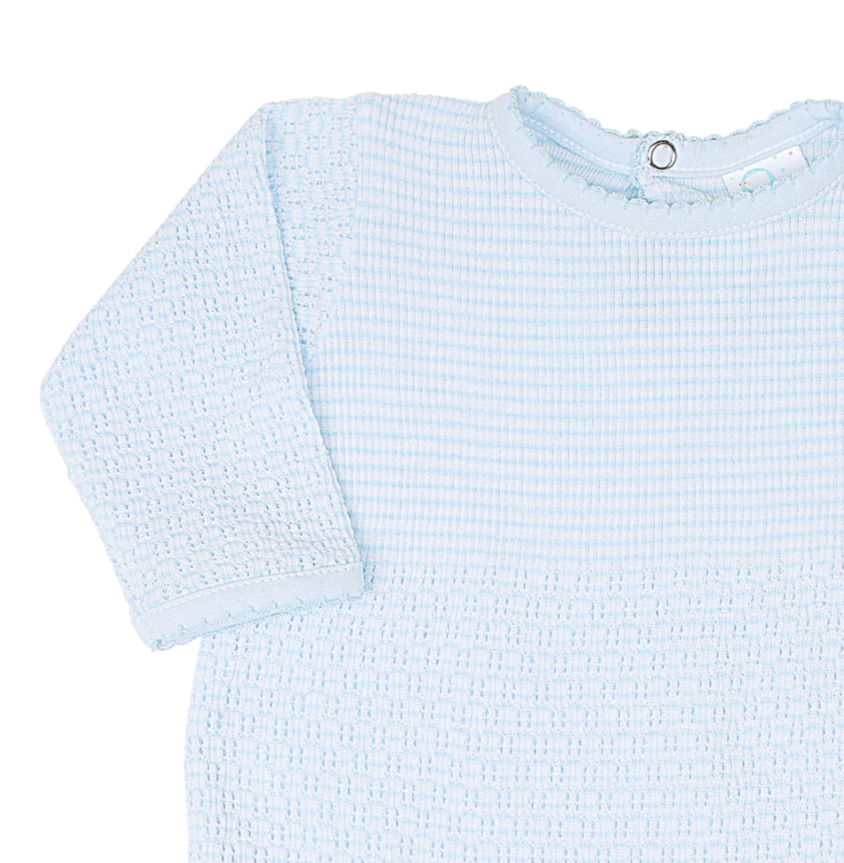 PatyKnit™ Solid Color Romper with Pima Trim