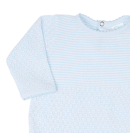 PatyKnit™ Solid Color Romper with Pima Trim