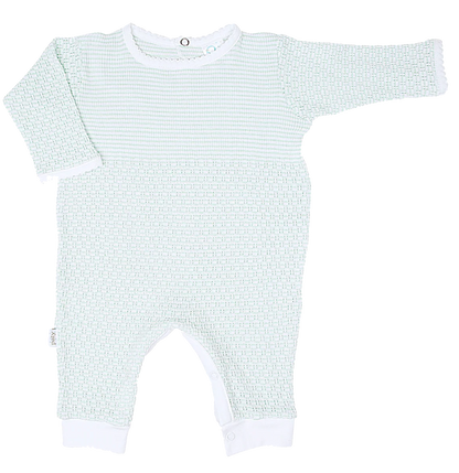 PatyKnit™ Solid Color Romper with Pima Trim